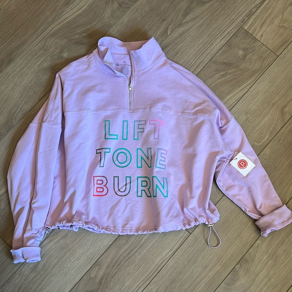 Pastel Pink Quarter-Zip Pullover